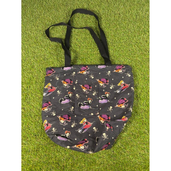 Handbags - Hocus Pocus Witches Skulls Tote Bag Halloween Black Shopper Casual Purse